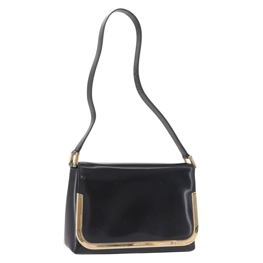 Gucci Patent Leather Shoulder Bag Black
